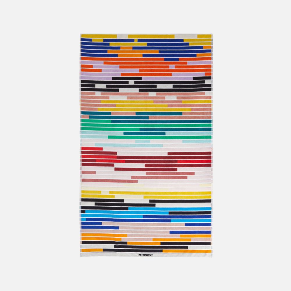 “ TERRY” beach towel 180x100 cm Melody striped cotton terry beach towel – Maison7