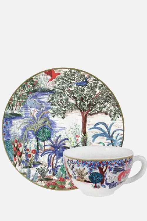 Set of 2 Tea Cups & Saucers - The Palace Garden