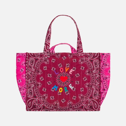 Call It Maxi Cabas Matelassé - حقيبة حمل Love More Bordeaux/Fuchsia