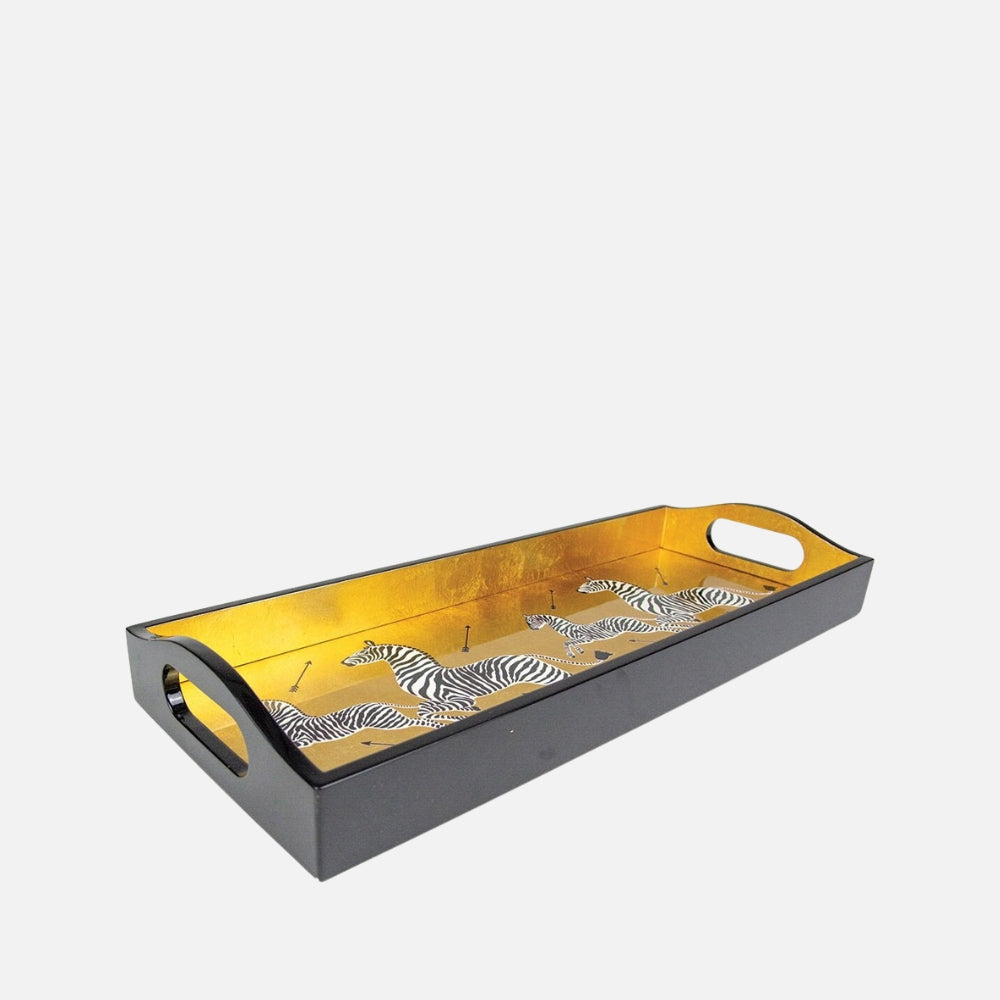 Bar Tray Gold Zebras
