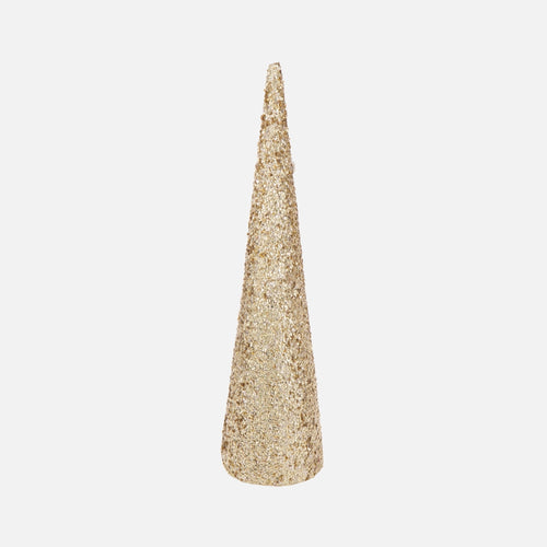 Large Gold Sequin Cone Decor – 120 cm Foam Display Piece