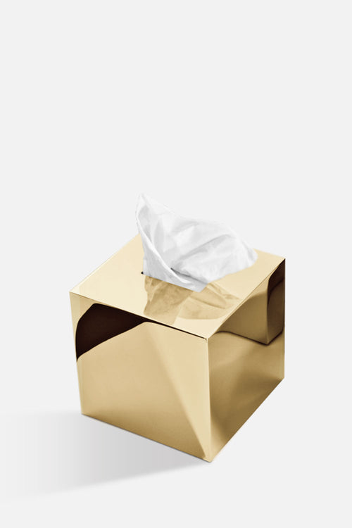 Tissue Box Square - Gold 24 Carat