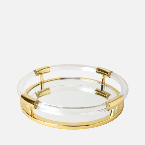 صينية جاك المستديرة - إطار أكريليك بقاعدة عاكسة