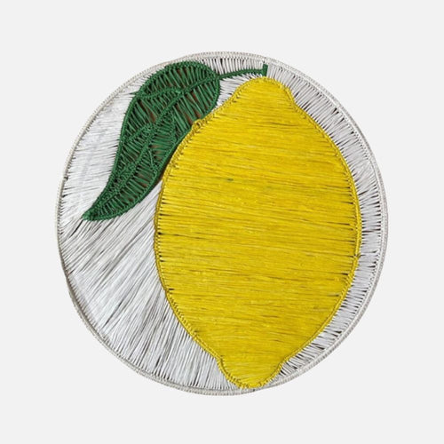 Lemon Raffia Charger Plate – 38 cm