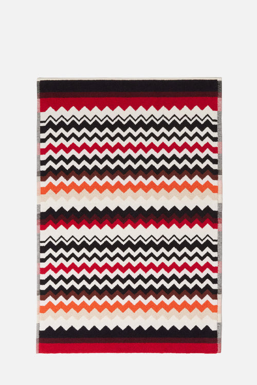 100% cotton bath mat with chevron pattern