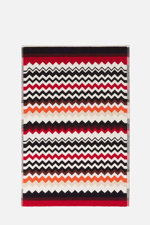 100% cotton bath mat with chevron pattern