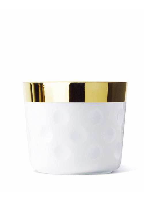 Champagne Goblet White, Dot-Pattern Relief