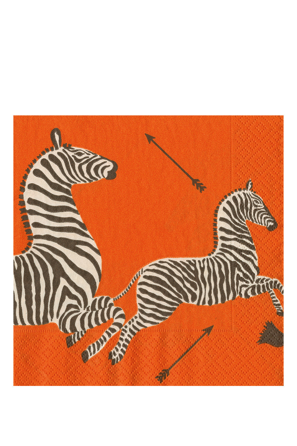 Caspari Napkin-Orange Zebras for Celebrate__x0026__Gift