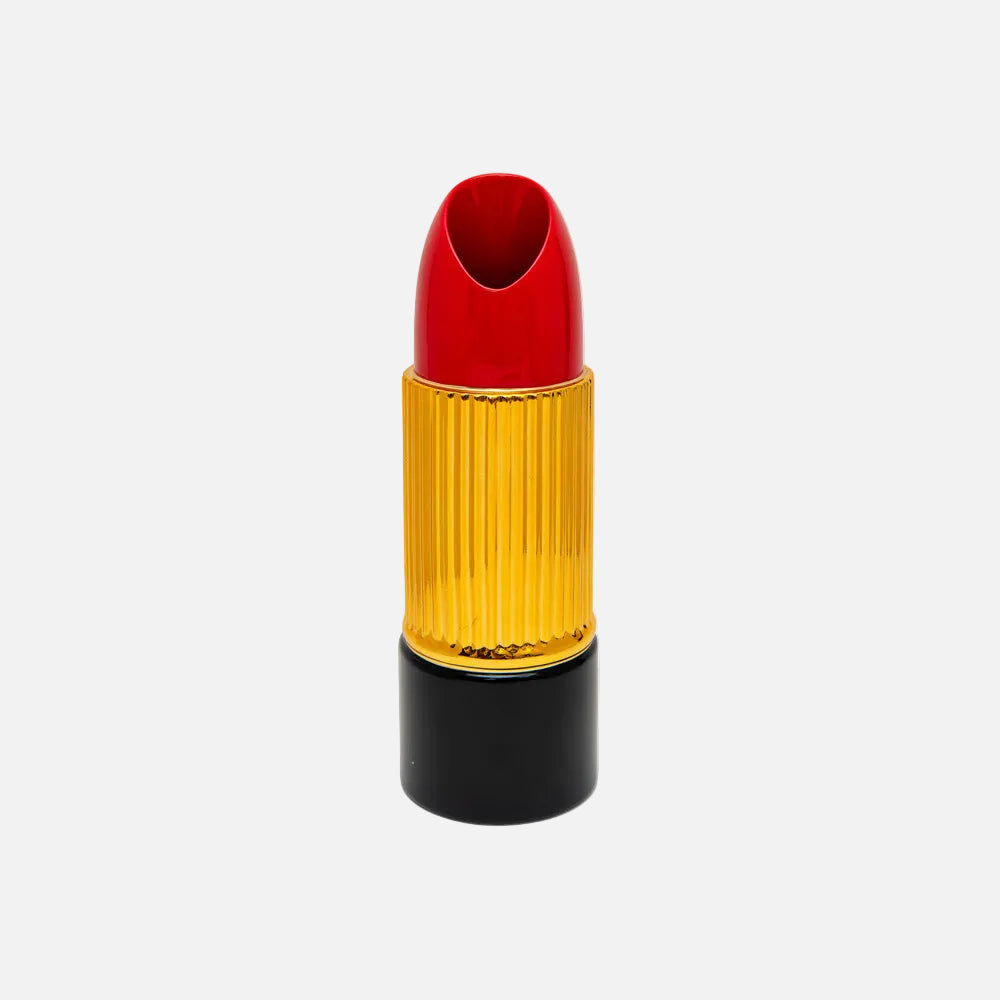 Fiordilabbra Vase, Gold & Red, 31cm