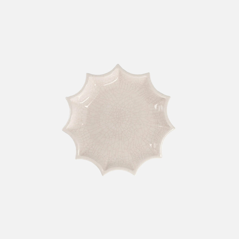 Tasca DΓ©cor Tray, White Crackle, 22cm