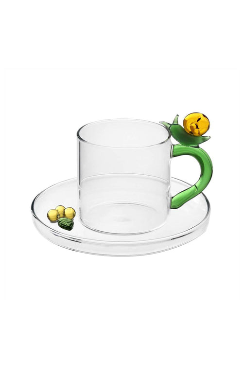 Fruits And Flower Coffee Cup with Snail, 100 ml - Maison7