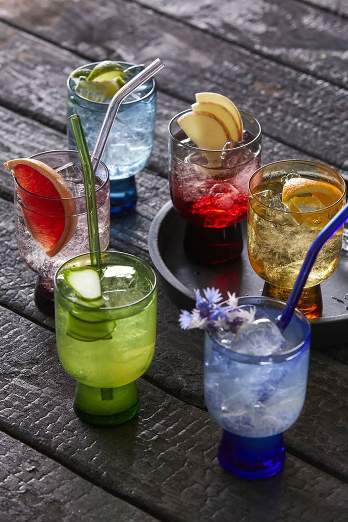 Coloured Glass Tumbler Set of 6, Assorted Maison7