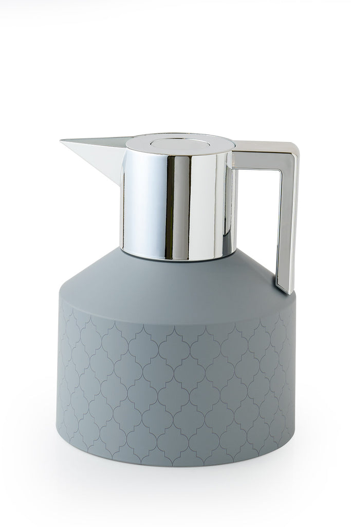 Exclusive Geo Vacuum Flask, Grey/Silver, 1L– Maison7