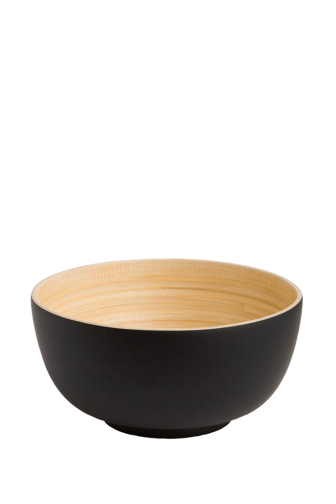 TCHON Bamboo Salad Bowl, 24 cm, Matte Black Maison7