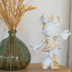 تمثال صغير لشخصية ميني على شكل نجمة - أبيض/ذهبي