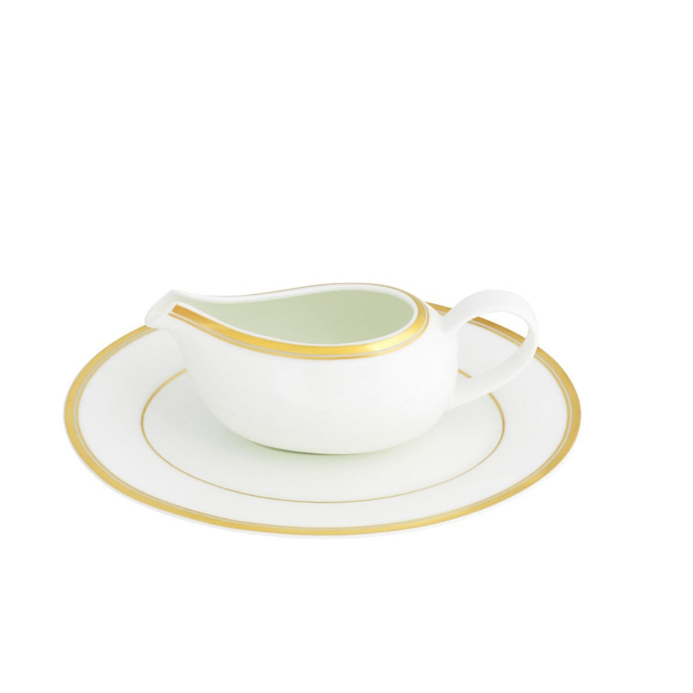 Le Verrier Gold Sauce Boat W.Saucer, 400ml