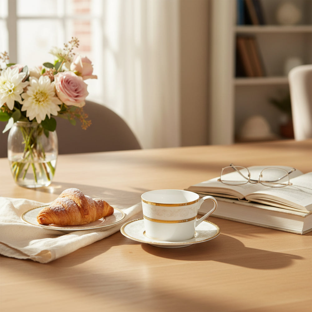 كوب شاي وصحن (23 سل) - إصدار احتفالي وإهداء