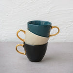 Good Morning Ceramic Coffee Cup Ø8 cm – Gray Morn
