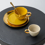 Good Morning Ceramic Coffee Cup Ø8 cm – Gray Morn