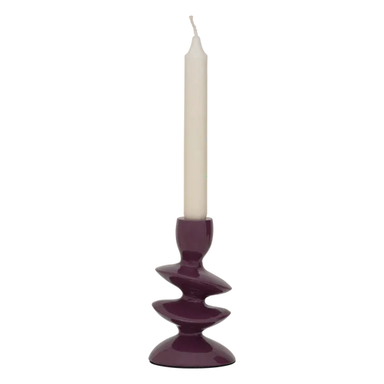 Tove Aluminium Candle Holder – Prune
