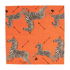 Zebras Orange Cocktail Napkins