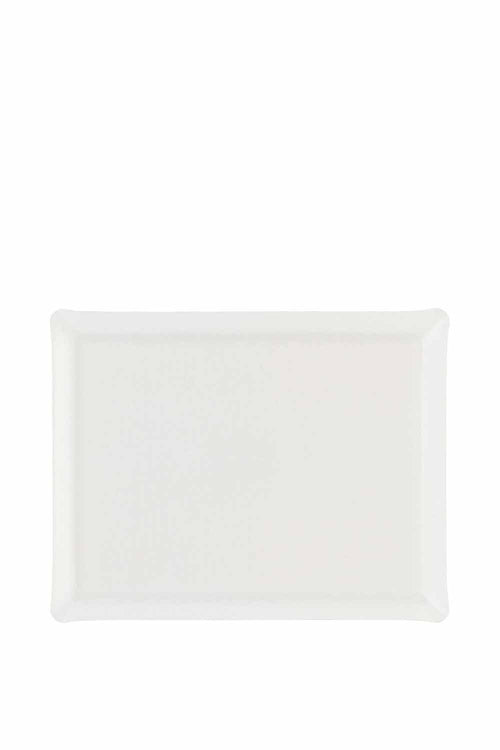 Linen Acrylic Tray, Blanc, 46x36cm