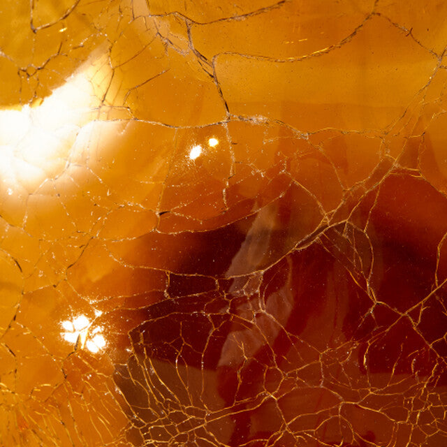 مزهرية جسم كرة زجاجية متشققة - حجم كبير