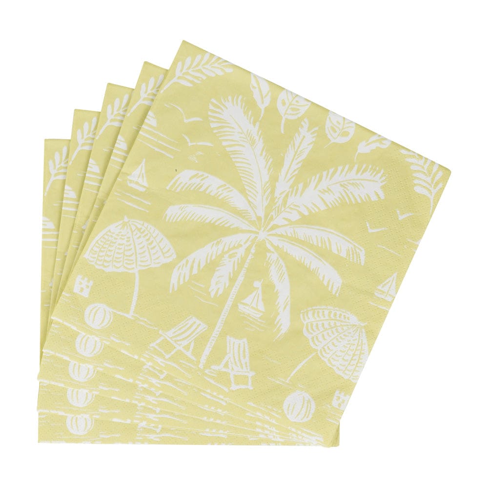 Palms And Parasols Key Lime Luncheon Napkins
