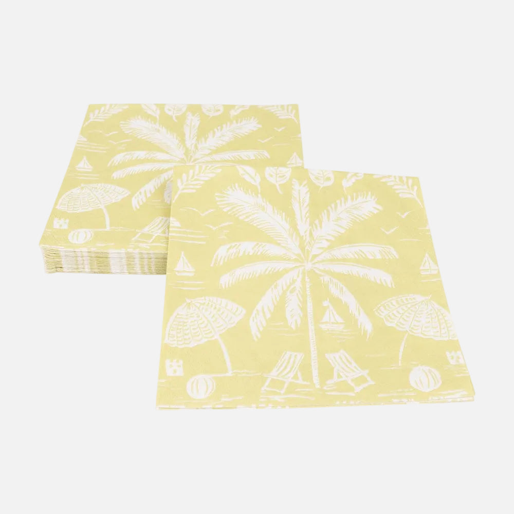 Palms And Parasols Key Lime Luncheon Napkins