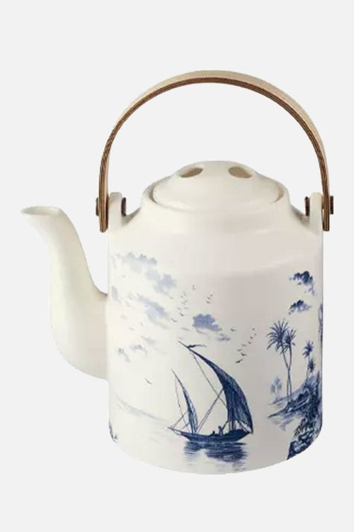 Japanese Teapot - Blue Mismatched