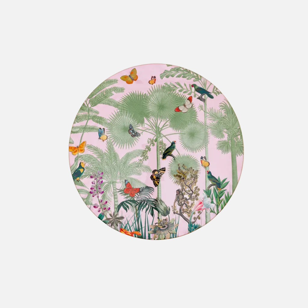 Paradise Garden Round Lacquer Placemat