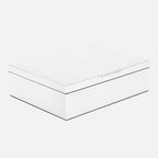 صندوق مجوهرات وساعات فضية كبيرة الحجم