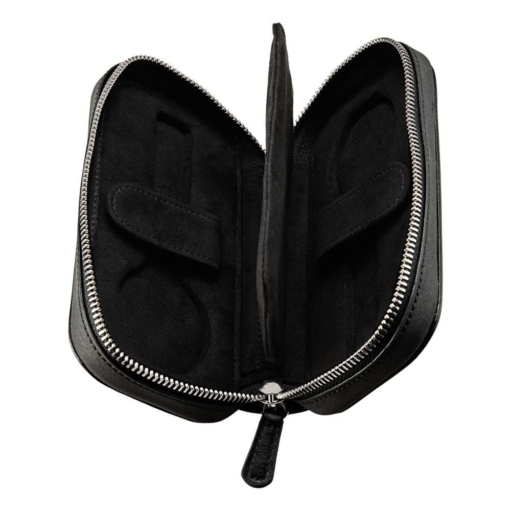 حافظة ساعة فيليب من قطعتين بسحاب - أسود