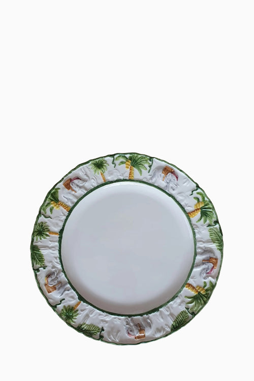 Hand-Painted Tropical Ceramic Dinner Plate – 28 cm