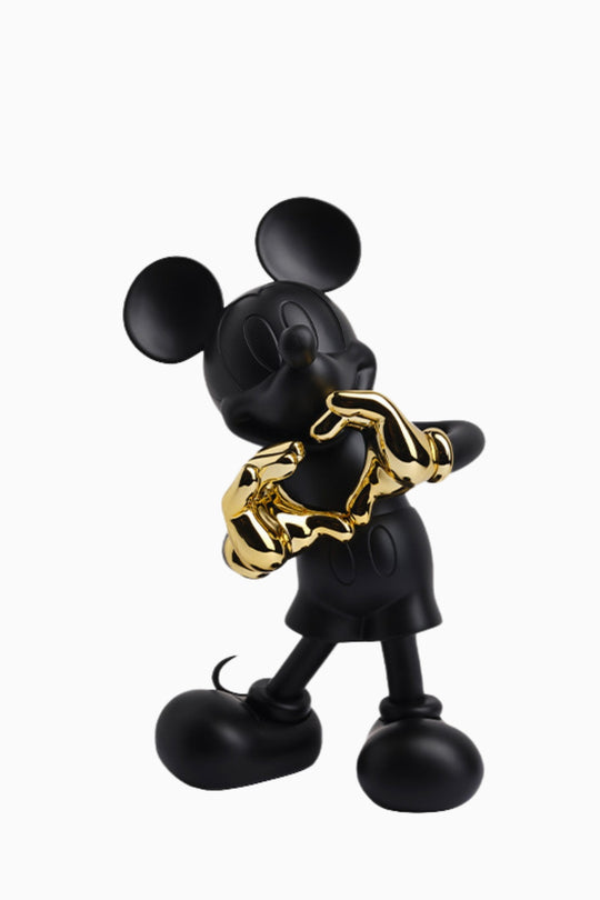 Mickey With Love Small Figurine - Black/Gold
