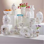 مزهرية مزخرفة من البورسلين الذهبي - مزهرية مذهبة من دورا مار