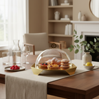 Hexagon pastry & cheese stand gold