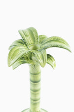 Green Palm Ceramic Candelabra – 20 cm