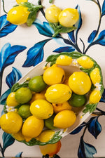 Lemon Collection Hand-Painted Ceramic Serving Platter