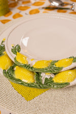 Lemon Collection Hand-Painted Ceramic Dinner Plate