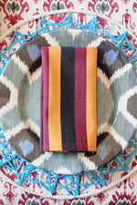 Hand-Printed Cotton Napkins – Set of 4, 40 × 40 cm