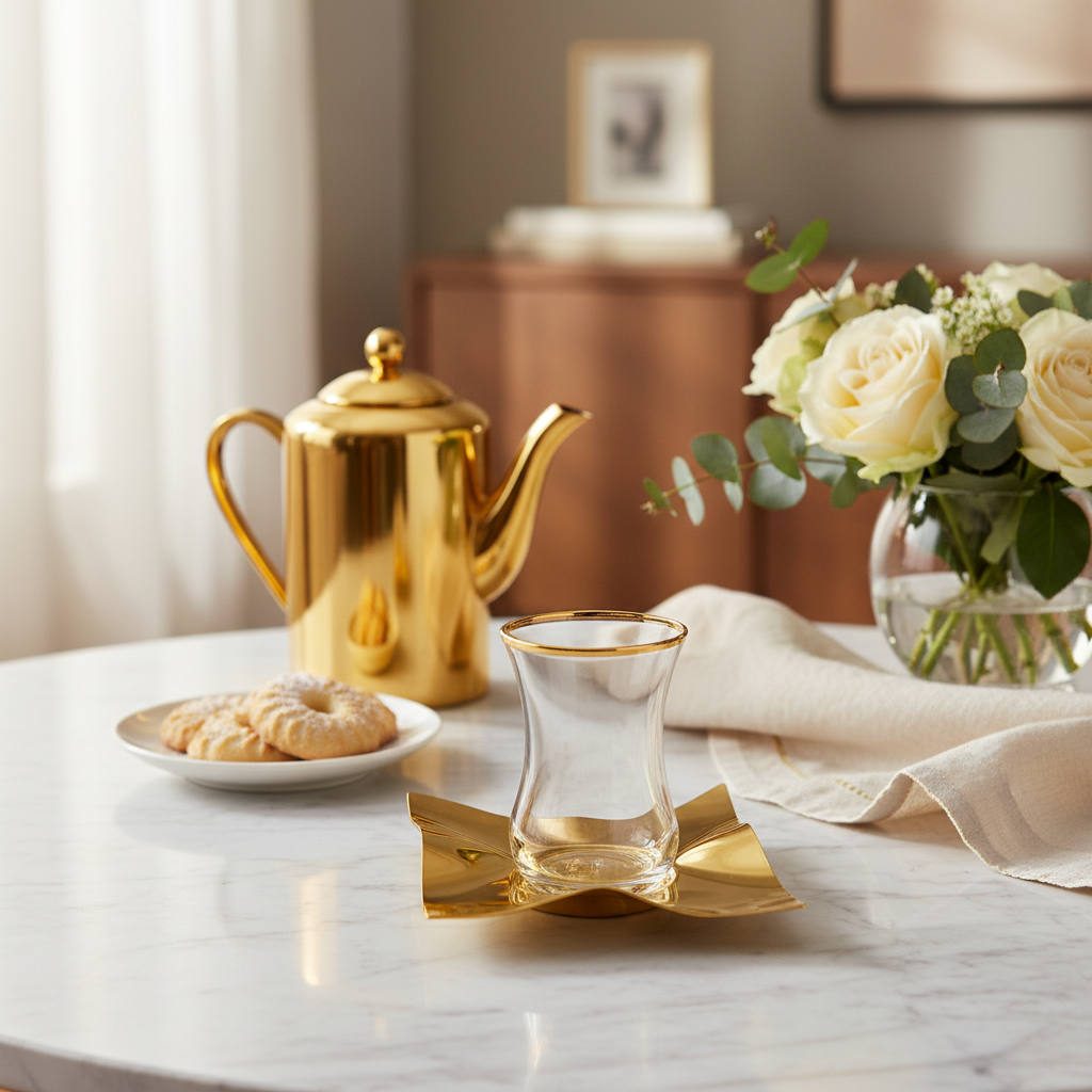 Carissa tea cup Gold 11Cm