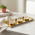 Trio serving platter set of 3 Gold