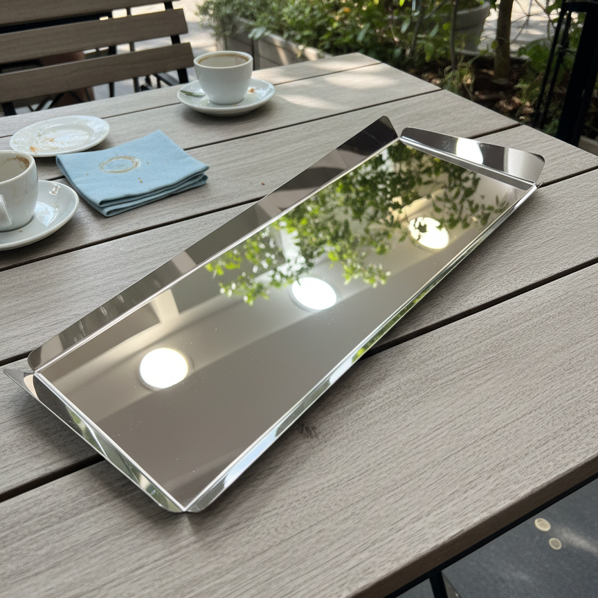 Sommet showplate rect, silver 51Cm