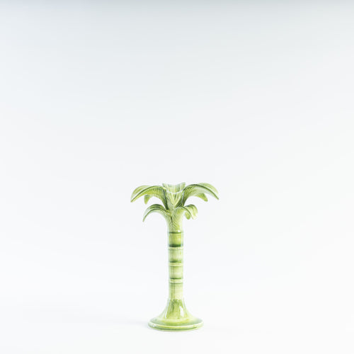 Green Palm Ceramic Candelabra – 20 cm