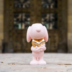 Snoopy Heart Small Figurine - Pink/Gold