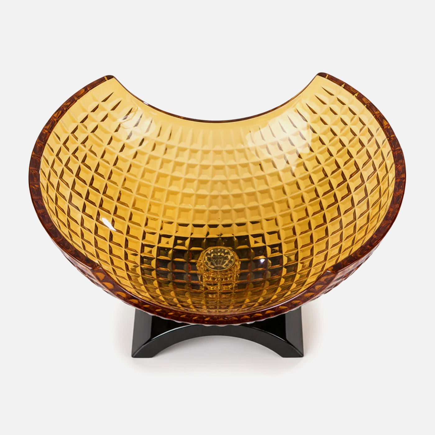 Luxe Amber Bowl 34cm with Black Base