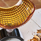 Luxe Amber Bowl 34cm with Black Base