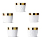 Champagne Goblet White, Dot-Pattern Relief