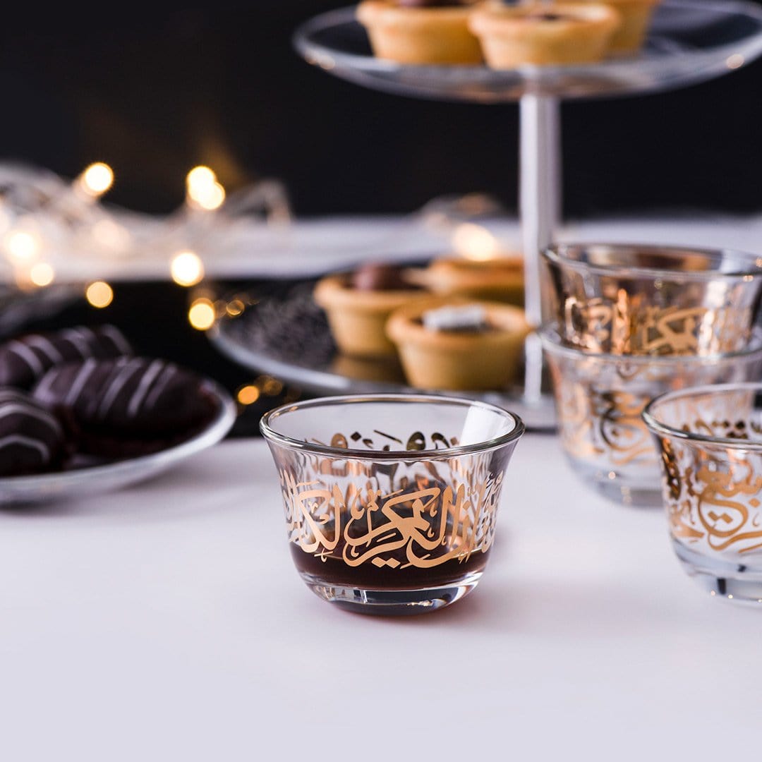 Dimlaj Kareem Set of 6 Pcs Cawa Cups (Gold) - Premium Cawa Cups from Kareem By Dimlaj - Just $250! 